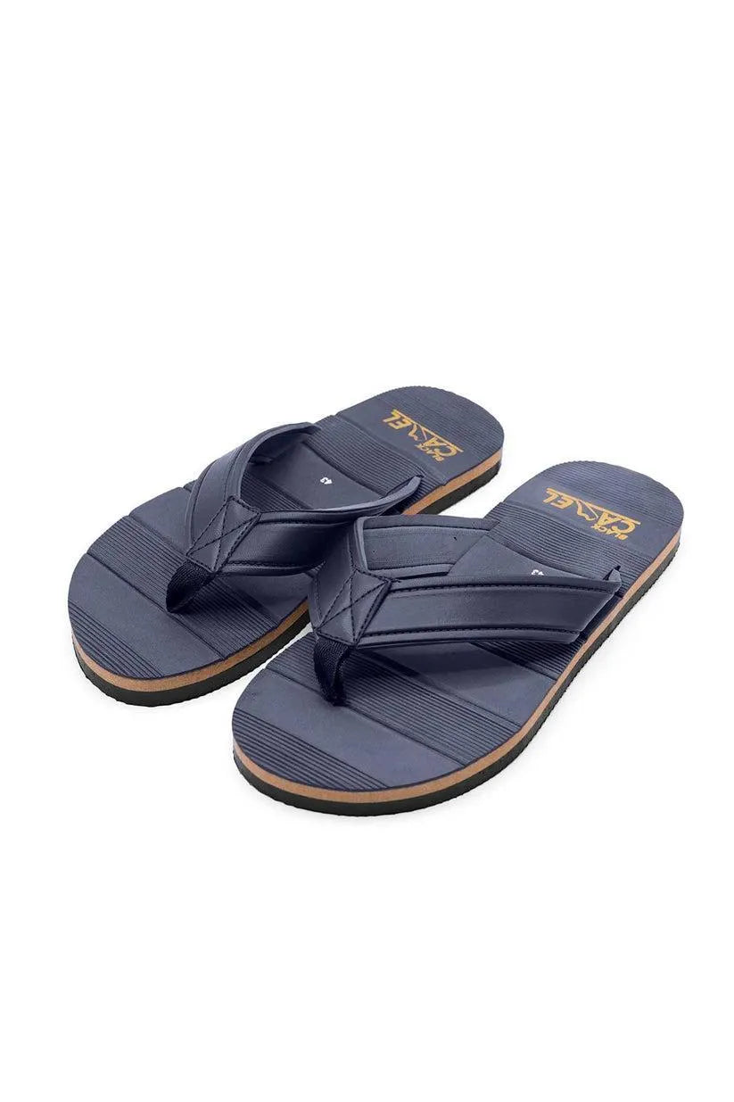 Men Blue Textured Casual Flip Flops Lightweight Comfortable