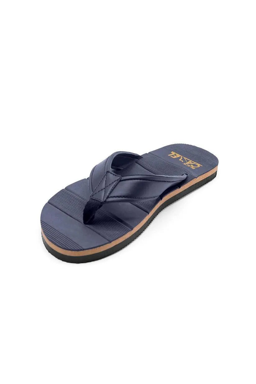 Men Blue Textured Casual Flip Flops Lightweight Comfortable