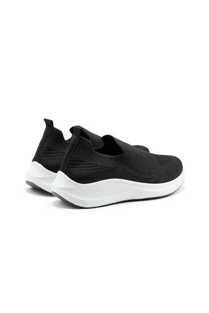 Men's Black Slip-On Walking Sneakers Breathable Comfortable