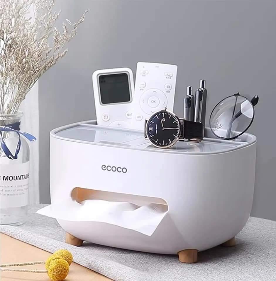 White ABS Plastic Tissue Box 21x16x12cm