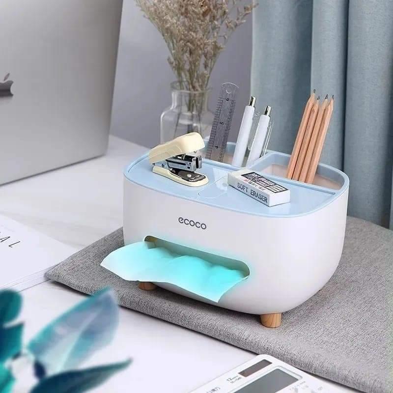 White ABS Plastic Tissue Box 21x16x12cm