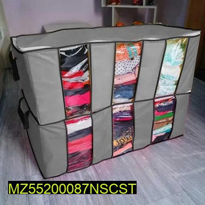 3-Compartment Dustproof Storage Bag Grey