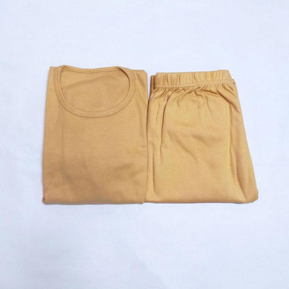 Men's Fleece Thermal Suit Beige Standard Size
