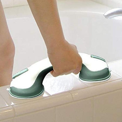Safety Grab Bar Suction Cup White Green Bathroom Use