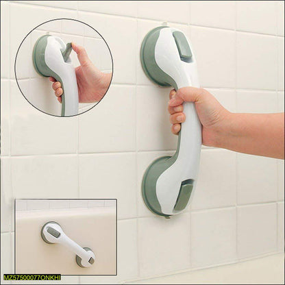 Safety Grab Bar Suction Cup White Green Bathroom Use