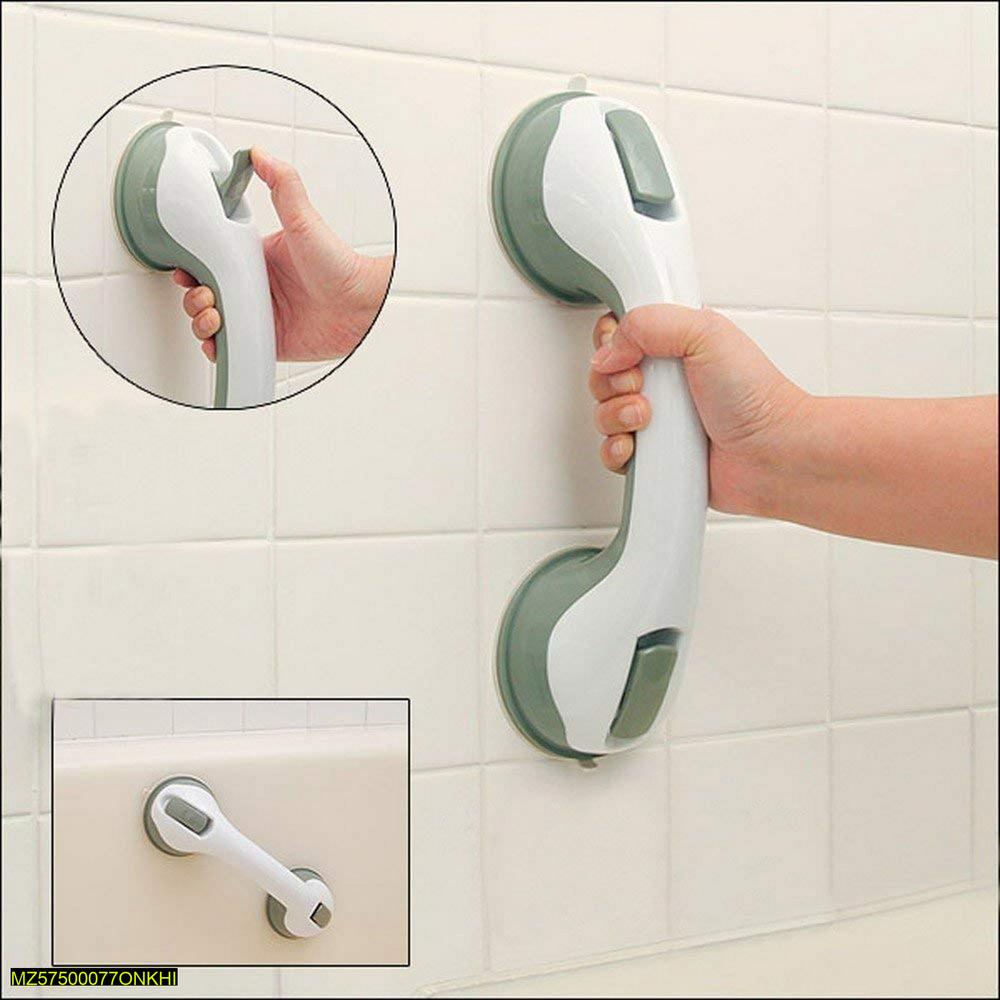 Safety Grab Bar Suction Cup White Green Bathroom Use