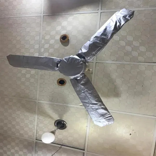 Ceiling Fan Dust Cover Parachute Silver Pakistan