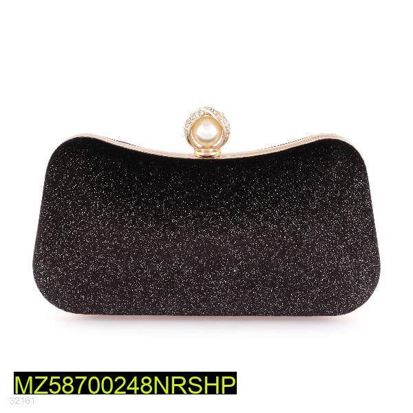 Black Glitter Clutch for Weddings Parties Pakistan