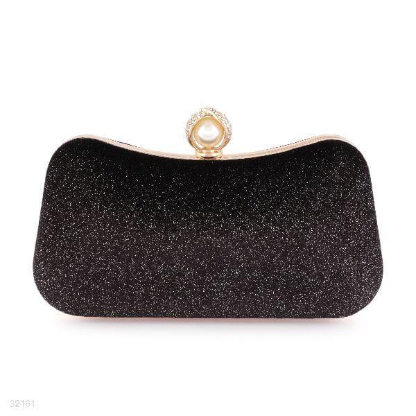 Black Glitter Clutch for Weddings Parties Pakistan