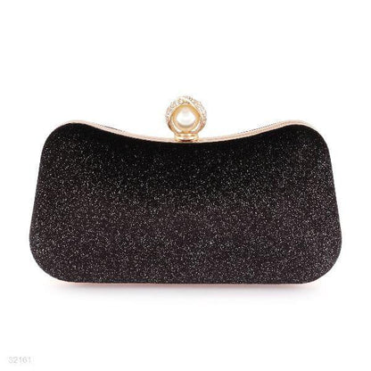 Black Glitter Clutch for Weddings Parties Pakistan