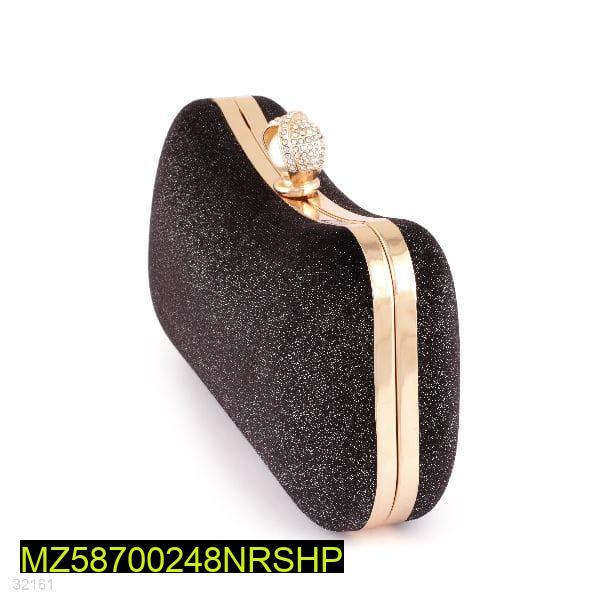 Black Glitter Clutch for Weddings Parties Pakistan