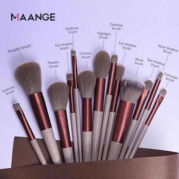 13Pcs Rose Gold Makeup Brushes Set for Flawless Application