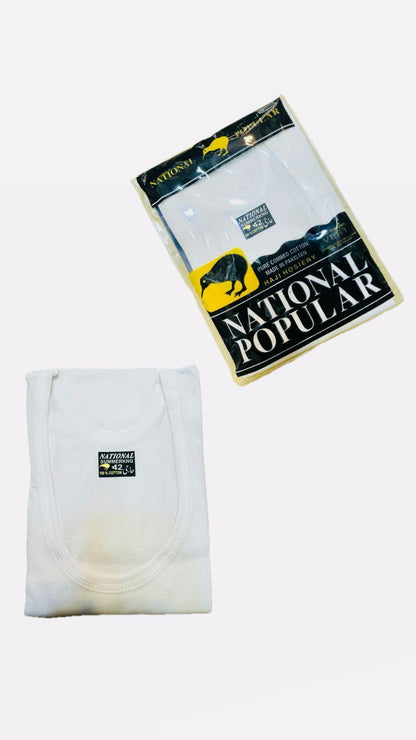 Premium Cotton Undershirt White Pack of 3 Medium Large