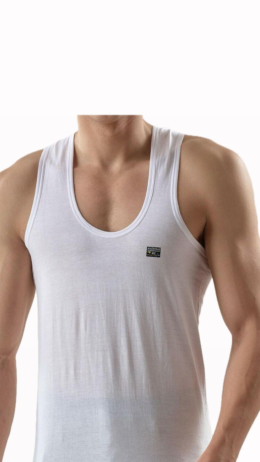 Premium White Cotton Undershirts Pack of 6 Medium Large