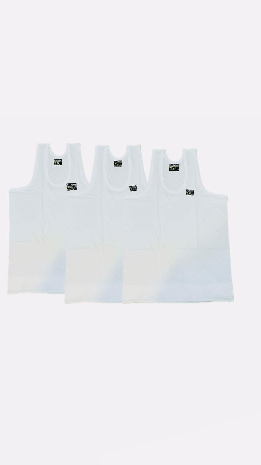 Premium White Cotton Undershirts Pack of 6 Medium Large