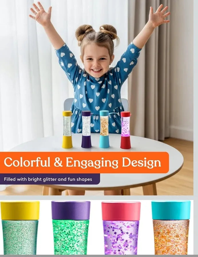 Calming Glitter Sensory Tubes for Quiet Play