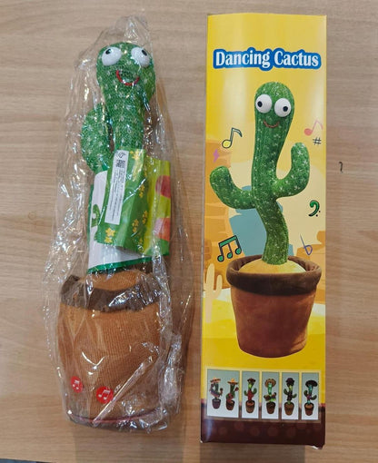 Dancing Cactus Plush Toy Green LED Music for Kids 1-10