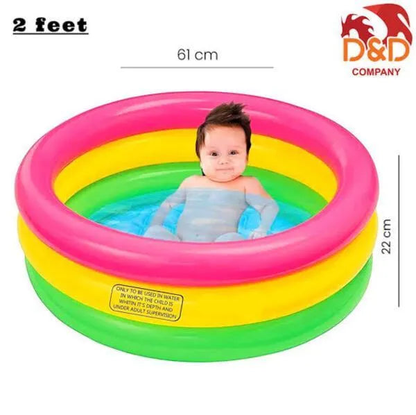 Rainbow Inflatable Pool for Kids Balcony Play
