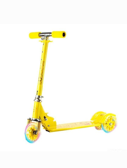 Kids Scooter Yellow Flashing Wheels 6-14 Years