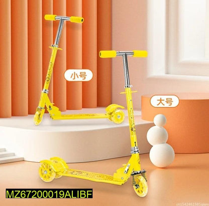 Kids Scooter Yellow Flashing Wheels 6-14 Years