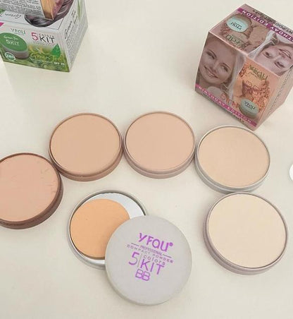 Matte 5-in-1 Face Powder for Flawless Coverage