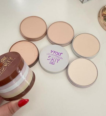 Matte 5-in-1 Face Powder for Flawless Coverage