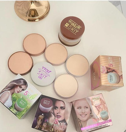 Matte 5-in-1 Face Powder for Flawless Coverage