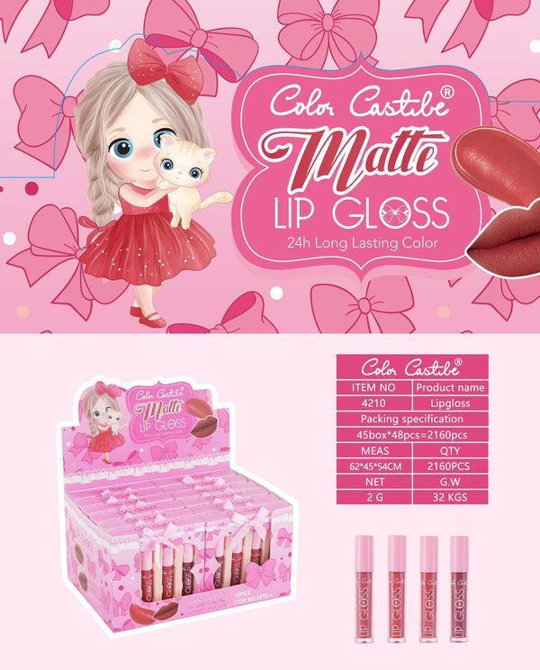 4 Pcs Matte Lip Gloss Set Multicolor Nude Shades