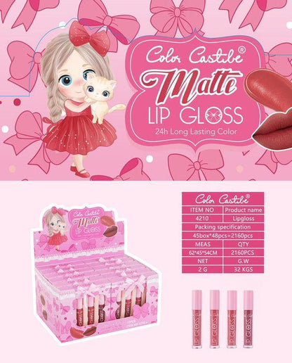 4 Pcs Matte Lip Gloss Set Multicolor Nude Shades