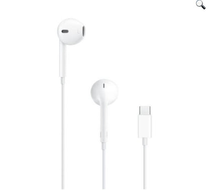 White Earphones USB-C with Mic & Comfortable