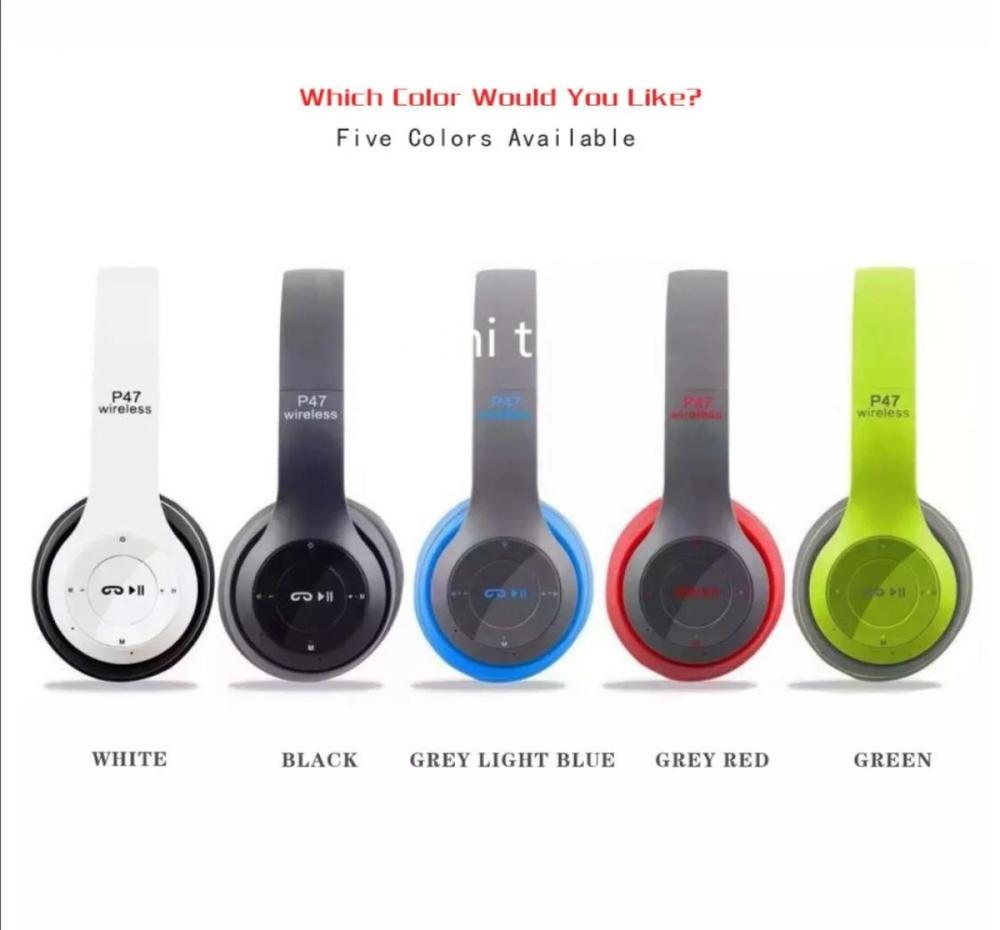 Wireless Stereo Headphones Bluetooth 4.2-5.0 Black White Green Blue Red