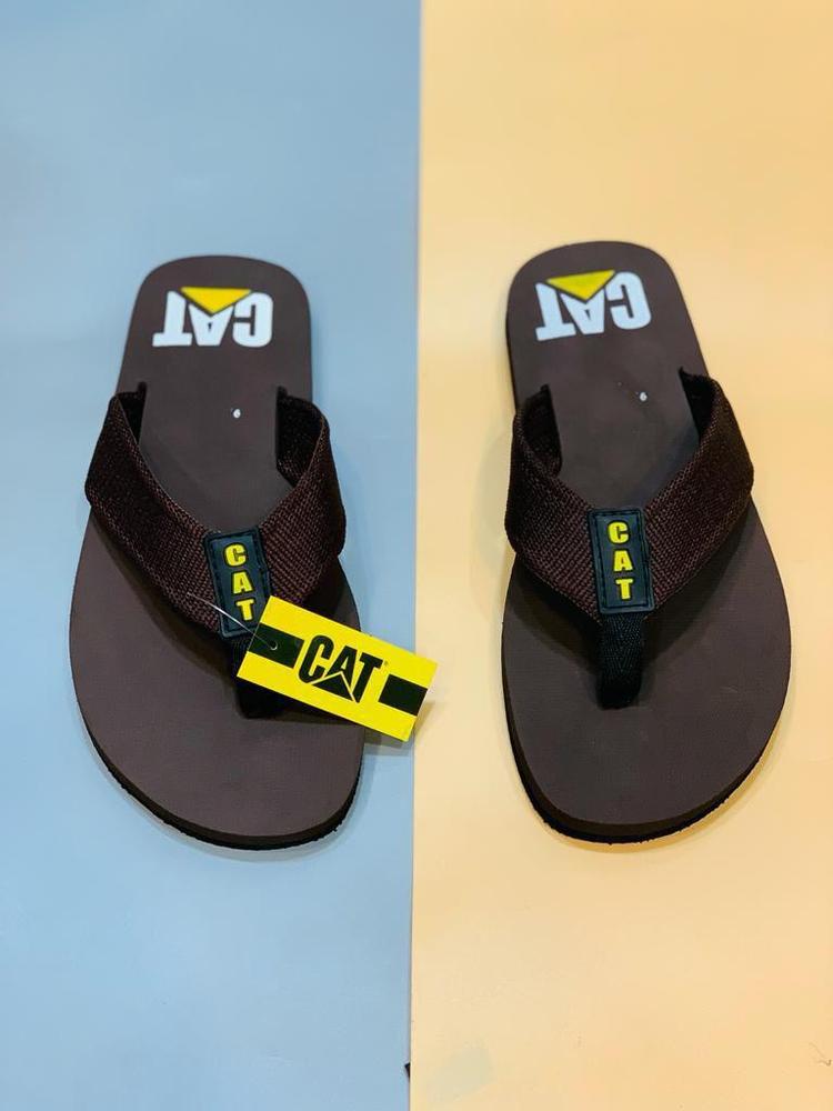 Men's Rubber Slide Slippers Brown Yellow Summer Comfort