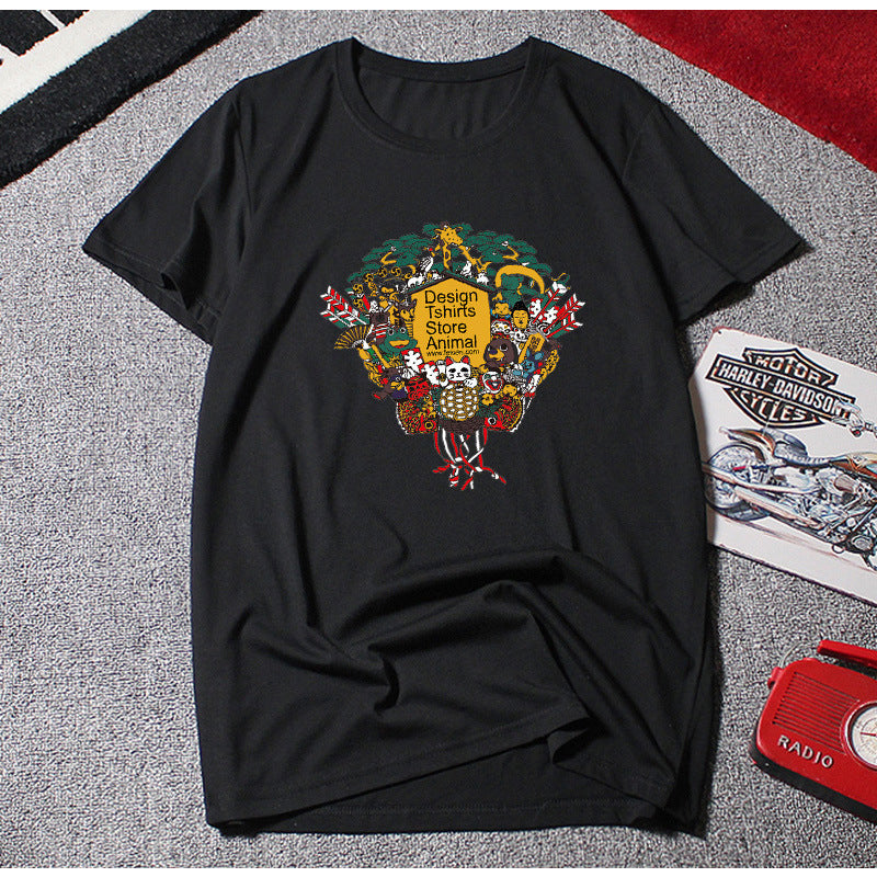 Men Plus Size Loose Graphic T-Shirt White 8XL