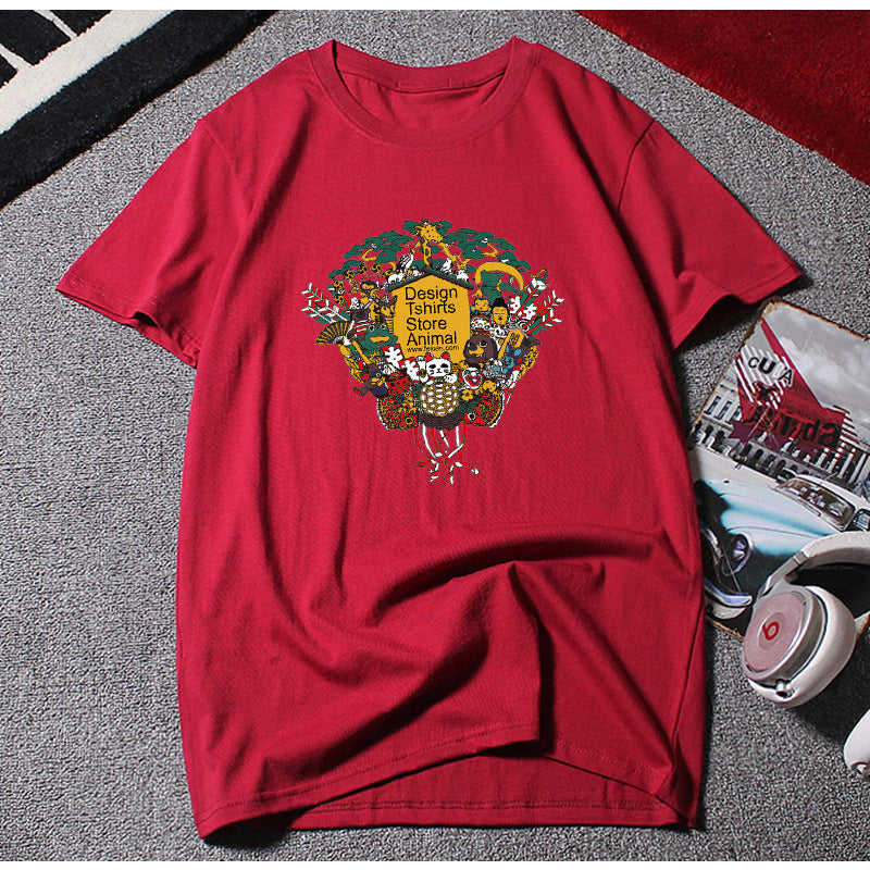 Men Plus Size Loose Graphic T-Shirt White 8XL