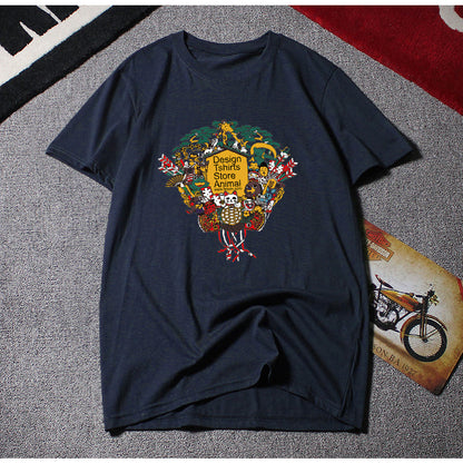 Men Plus Size Loose Graphic T-Shirt White 8XL