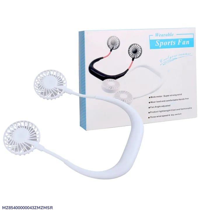 Portable Neck Fan with 2 Fans & 2 Pads