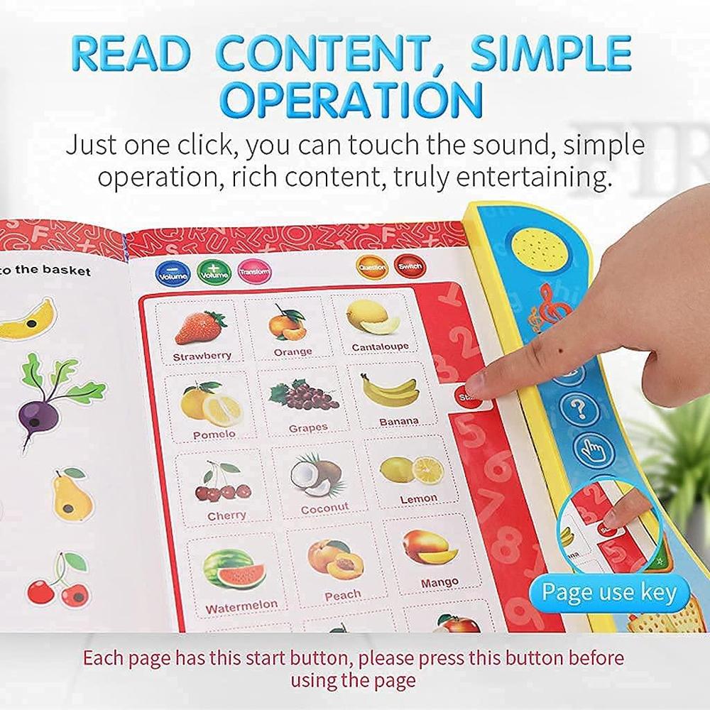 Interactive Phonetics Learning Book for Kids Red Yellow Blue