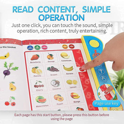 Interactive Phonetics Learning Book for Kids Red Yellow Blue
