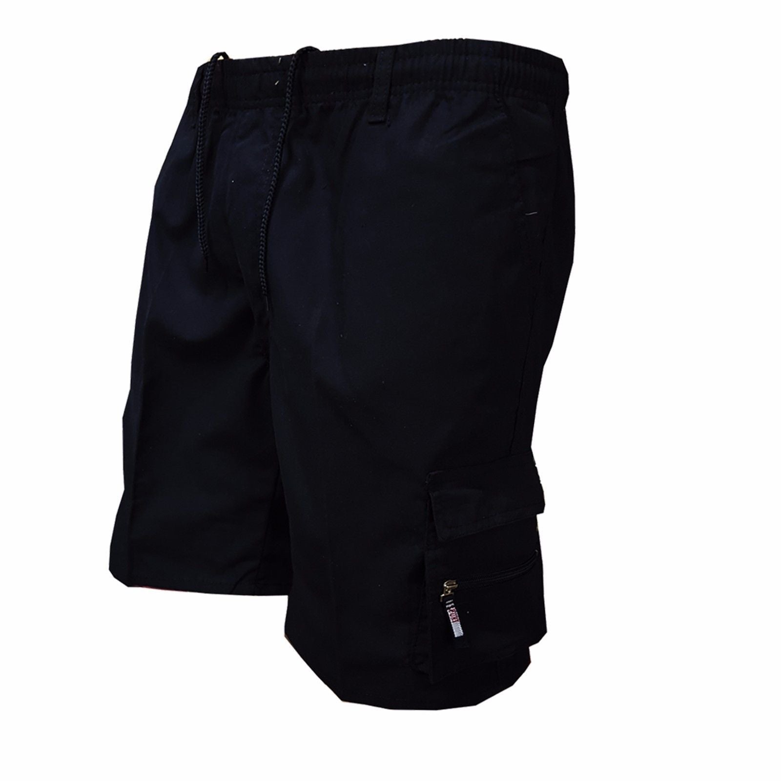 Men Khaki Cargo Shorts Loose Fit Summer Sports