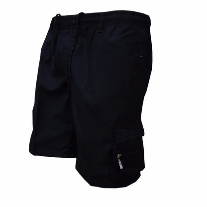 Men Khaki Cargo Shorts Loose Fit Summer Sports