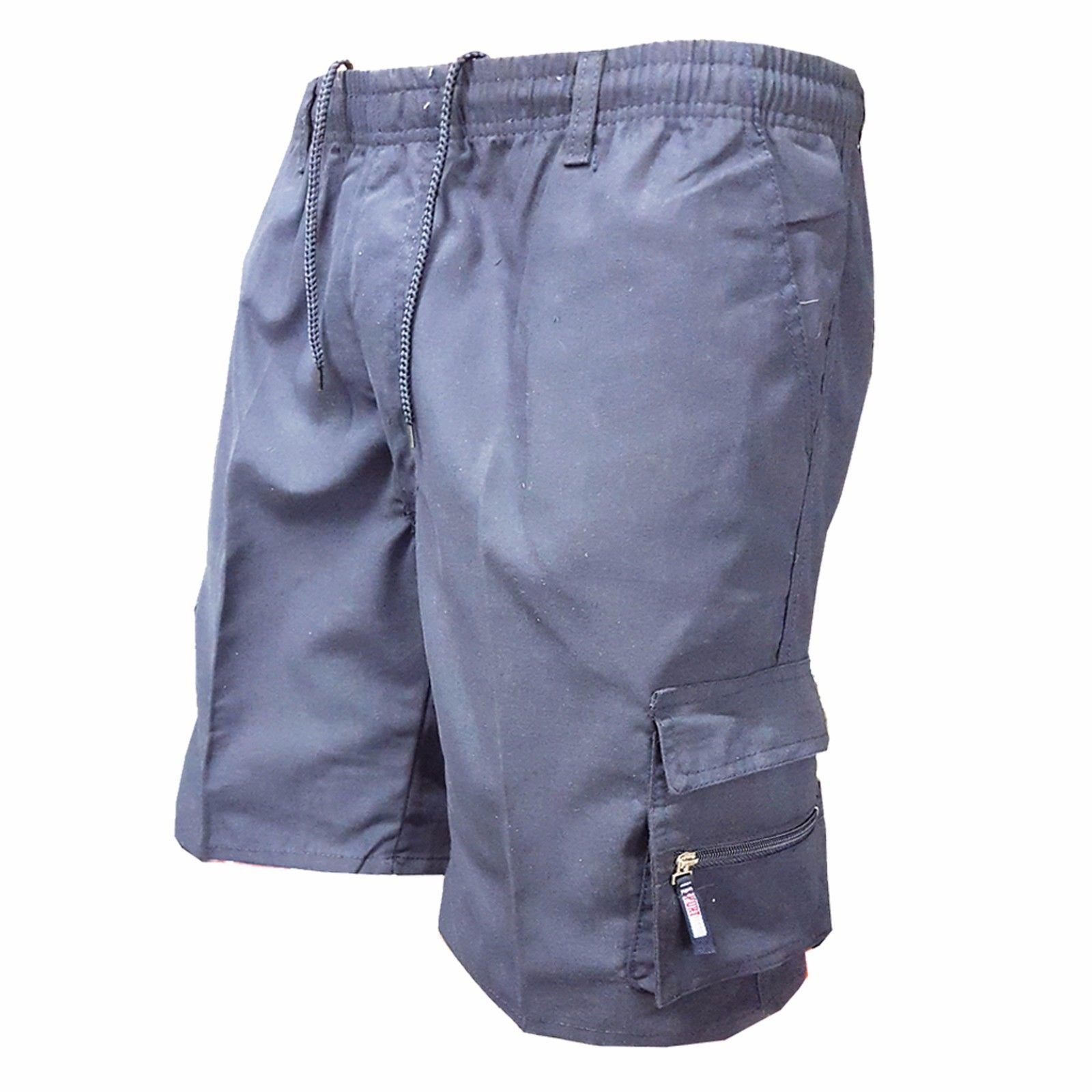 Men Khaki Cargo Shorts Loose Fit Summer Sports