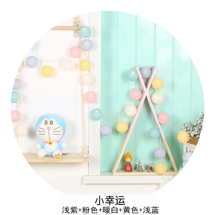 Cotton Ball LED Light String for Home & Party Decor