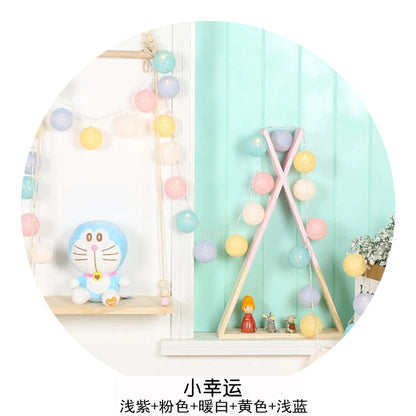 Cotton Ball LED Light String for Home & Party Decor