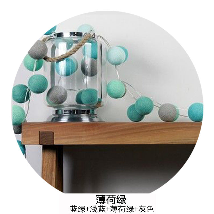 Cotton Ball LED Light String for Home & Party Decor