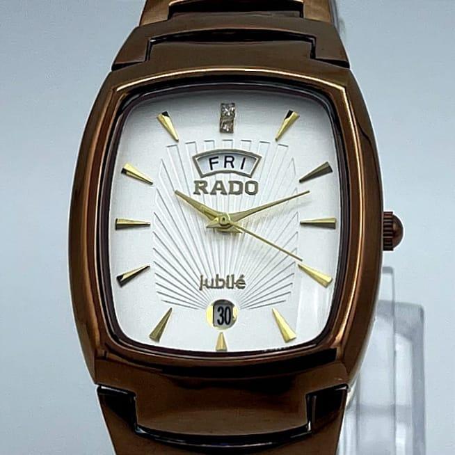 Men's Stainless Steel Sunburst Dial Watch Gold Tone