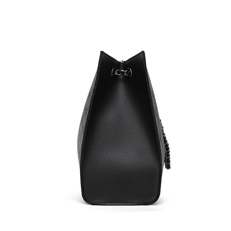 Black Rhombus Chain Shoulder Bag for Women