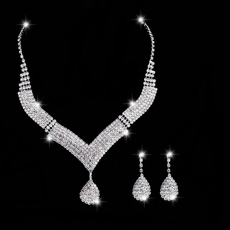 Black Teardrop Jewelry Set for Pakistani Women