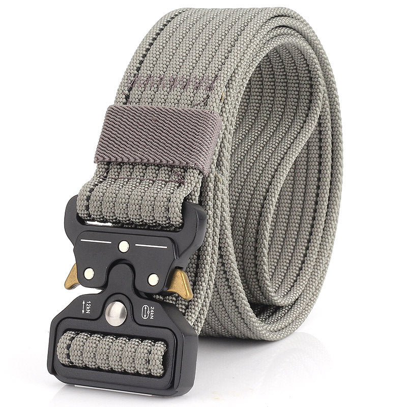 Men Nylon Cobra Buckle Belt 125cm Outdoor Sports