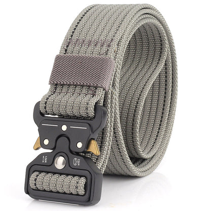 Men Nylon Cobra Buckle Belt 125cm Outdoor Sports