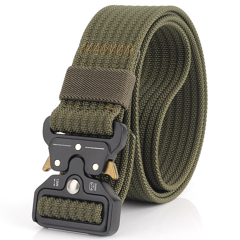 Men Nylon Cobra Buckle Belt 125cm Outdoor Sports